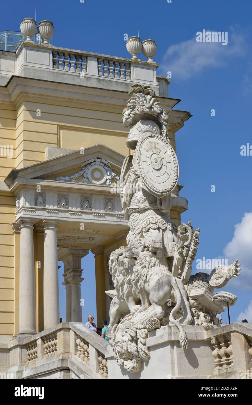 Trophaeenstueck, Gloriette, Schloss Schoenbrunn, Wien, Oesterreich Stock Photo