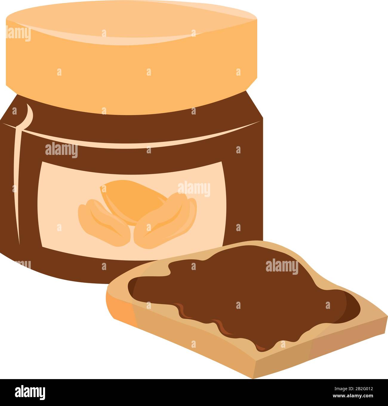 A Can Of Peanut Butter And Toast Ingredients For Breakfast Dessert Design For Fraer Logo Stock Vector Image Art Alamy