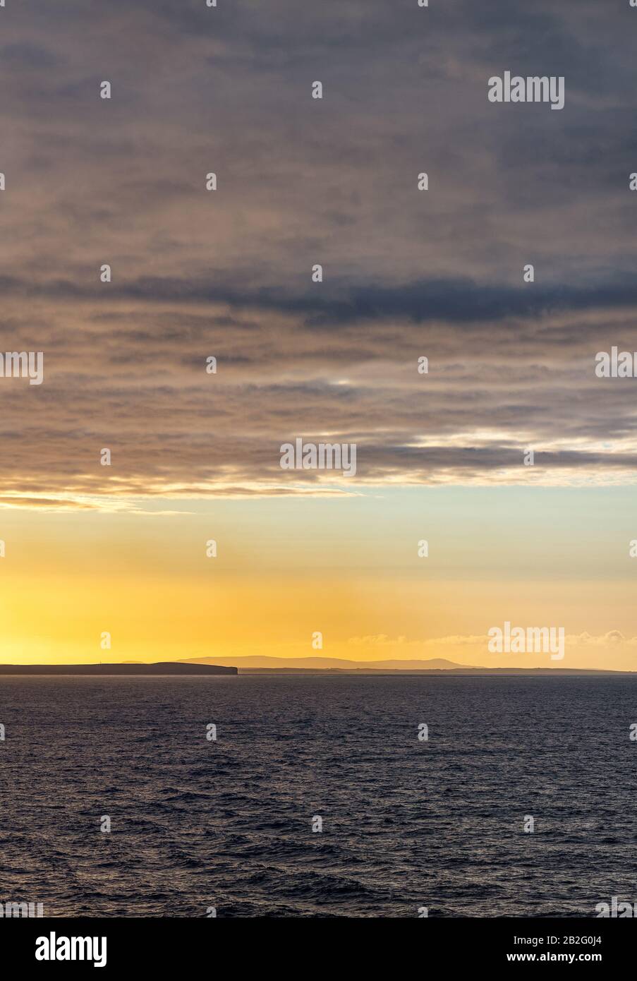 Scoland, Orkney seascape at sunset Stock Photo
