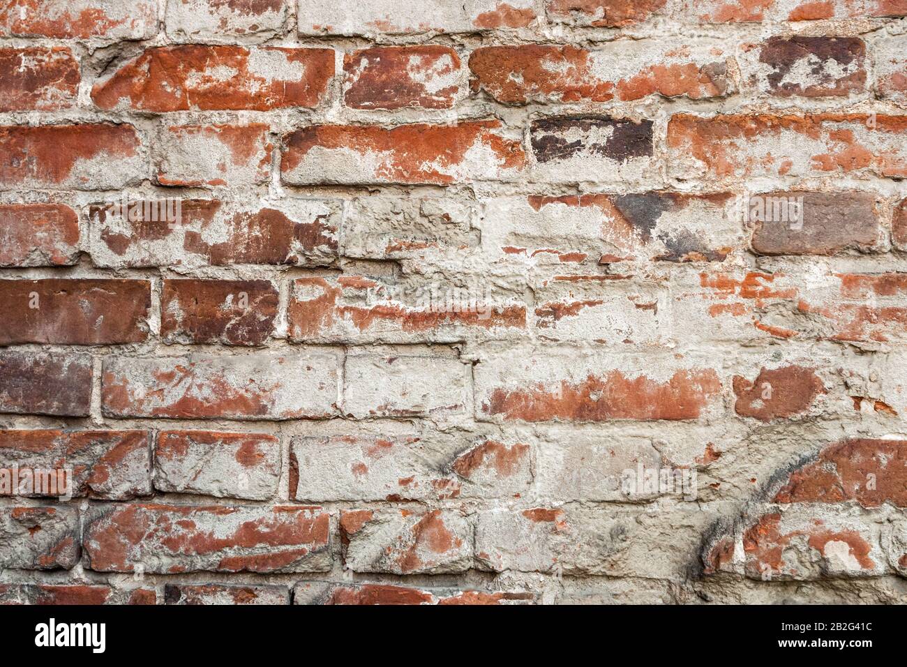 Red brick wall texture very old and weathered Stock Photo - Alamy