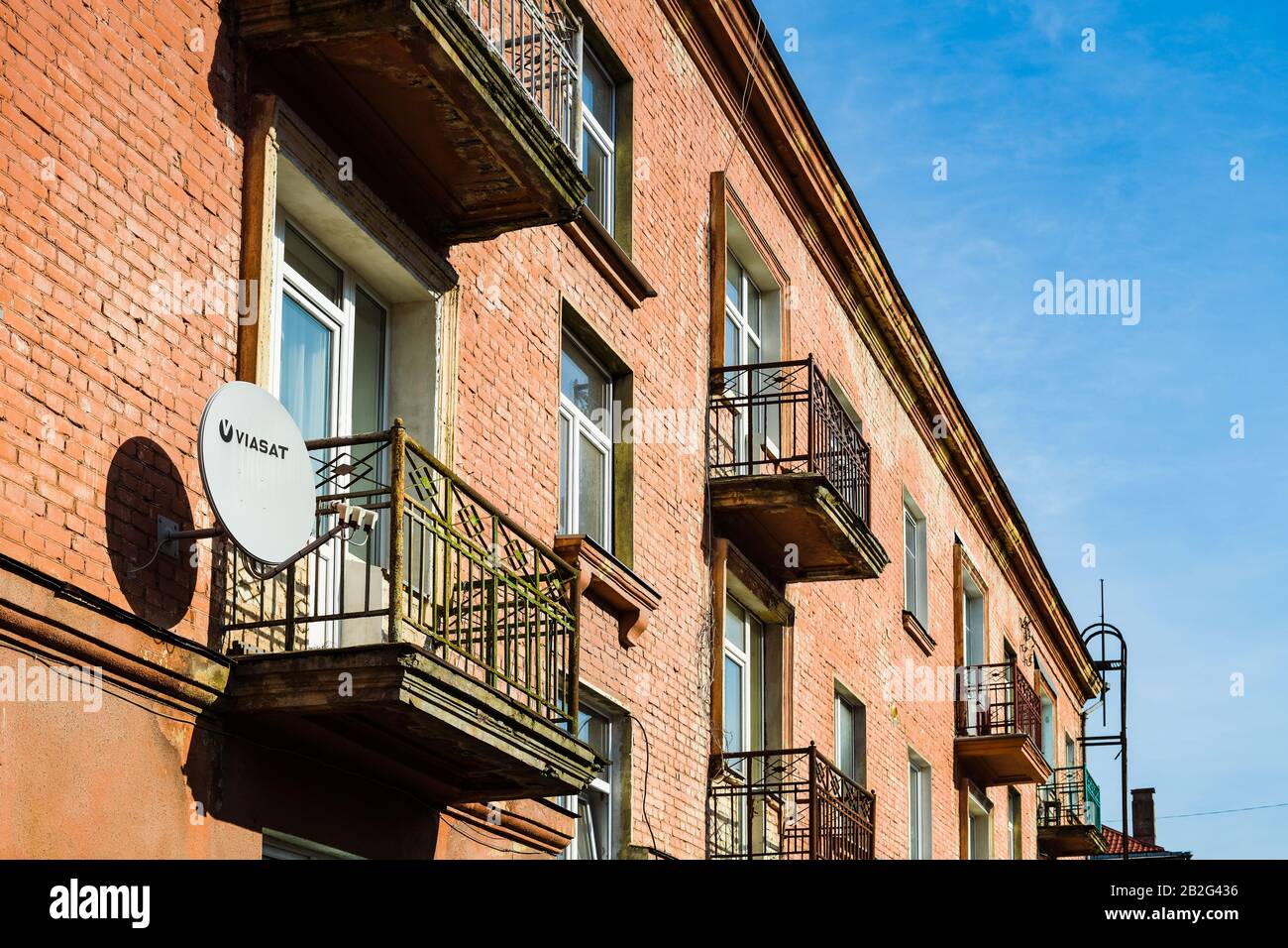 Old soviet apartments in Vilnius Stock Photo Alamy