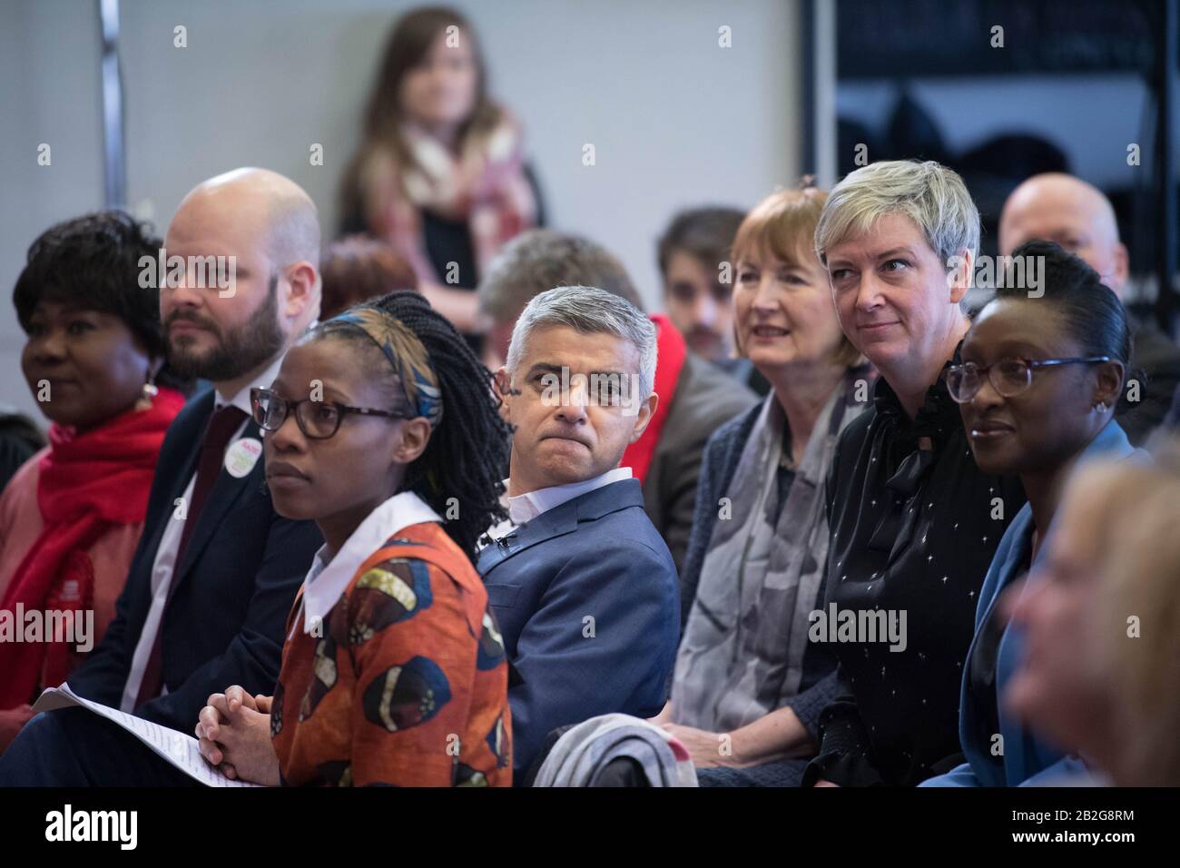 Mayor of London Sadiq Khan at the Rose Lipman Building in London, during the launch of his re-election campaign. Stock Photo