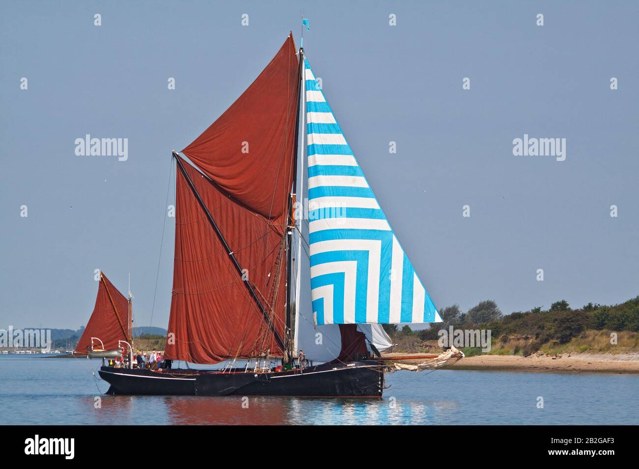 Thames sailing barge Adieu Stock Photo