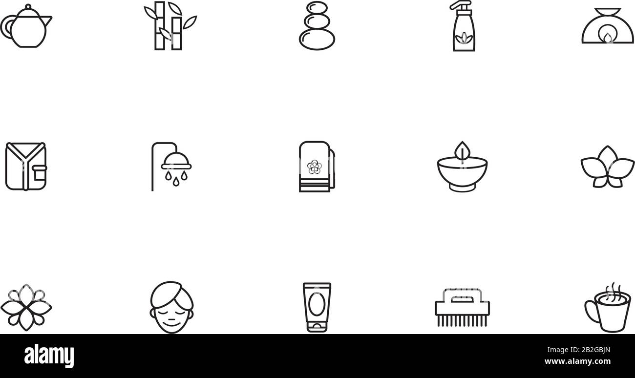 bundle of spa line style icons Stock Vector Image & Art - Alamy
