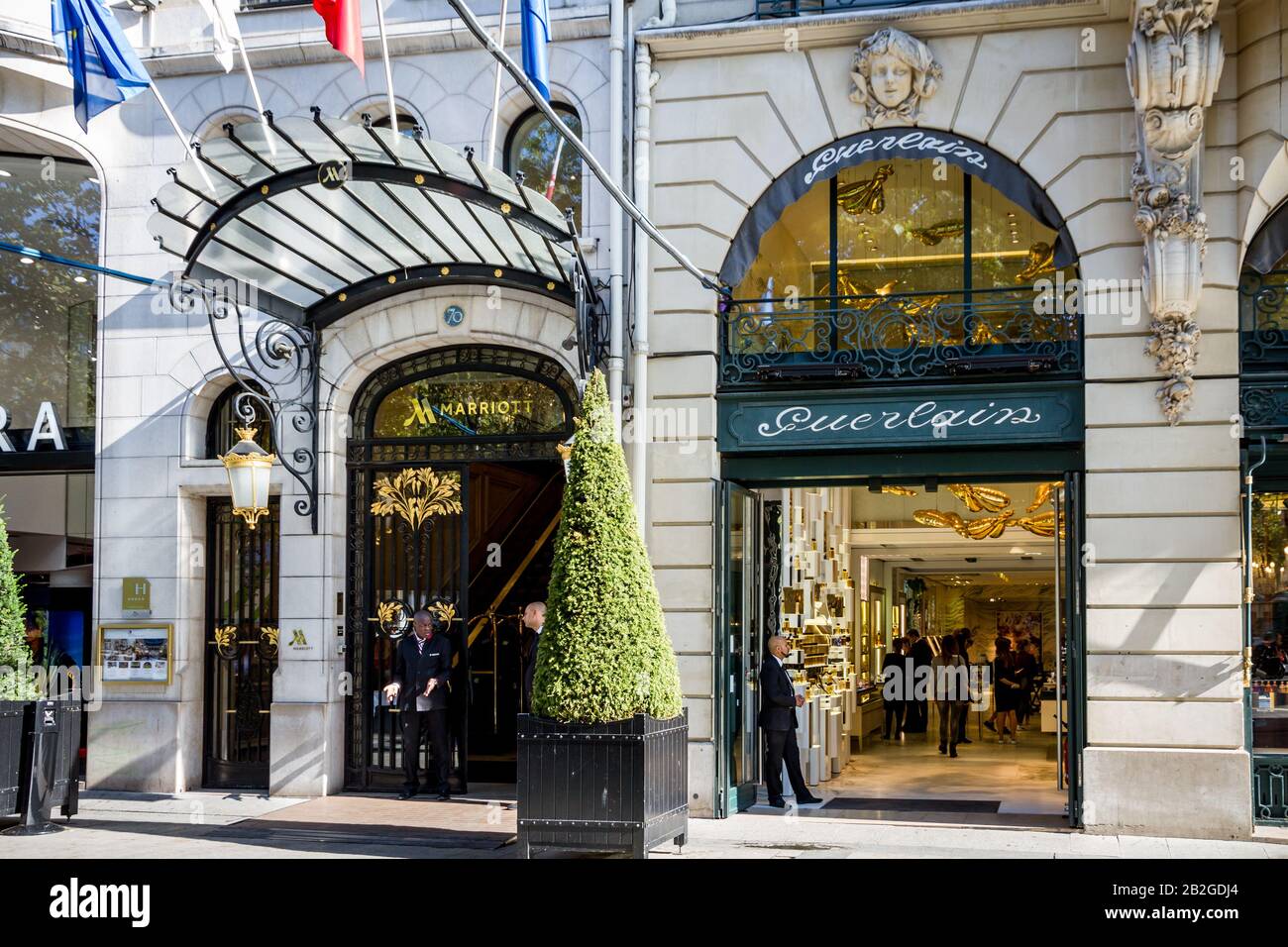 Paris/France September 10, 2019 The Guerlain store and Marriott