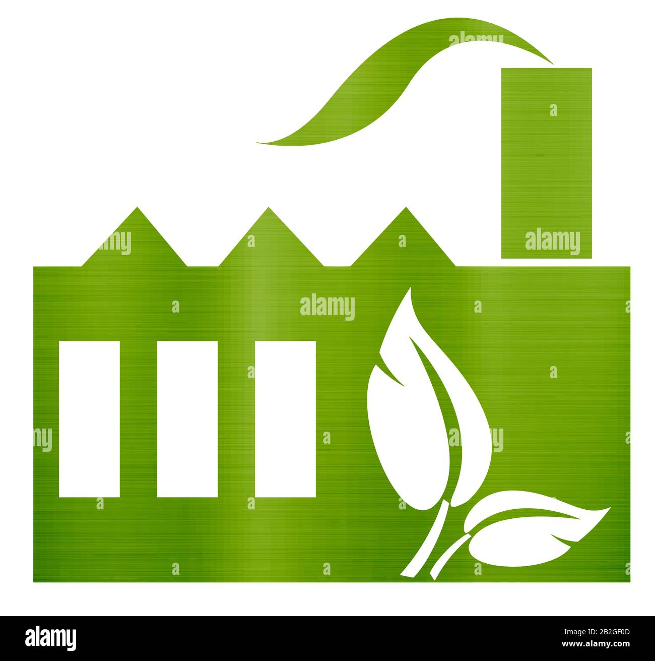 eco friendly factory environmentally eco green metallic illustration Stock Photo
