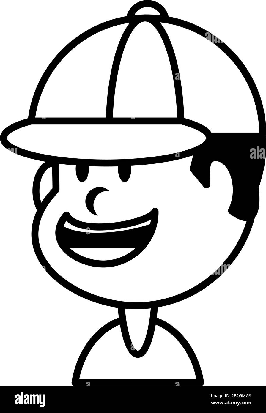 boy smiling on white background vector illustration design Stock Vector ...