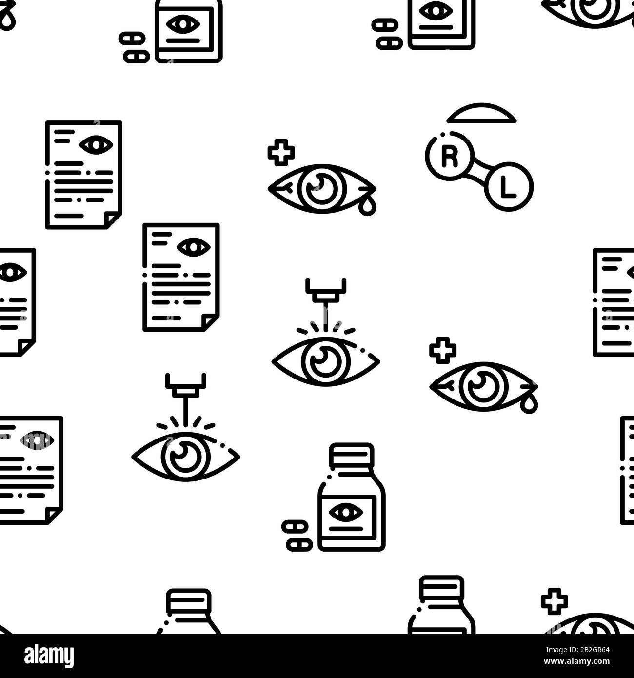 Optometry Medical Aid Seamless Pattern Vector Stock Vector Image & Art ...