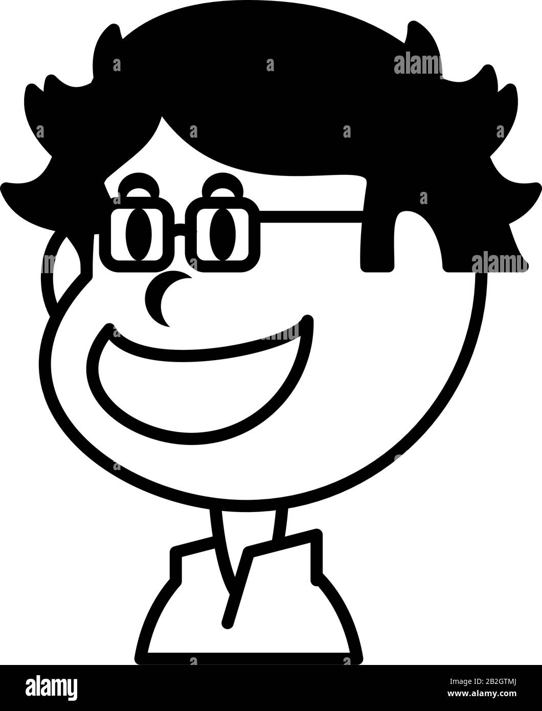 boy smiling on white background vector illustration design Stock Vector ...