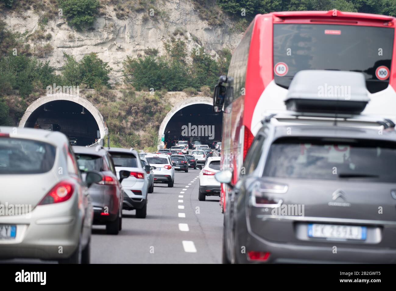 Autostrada A1 Milano Napoli Called Autostrada Del Sole In Tuscany Italy August 24th 2019
