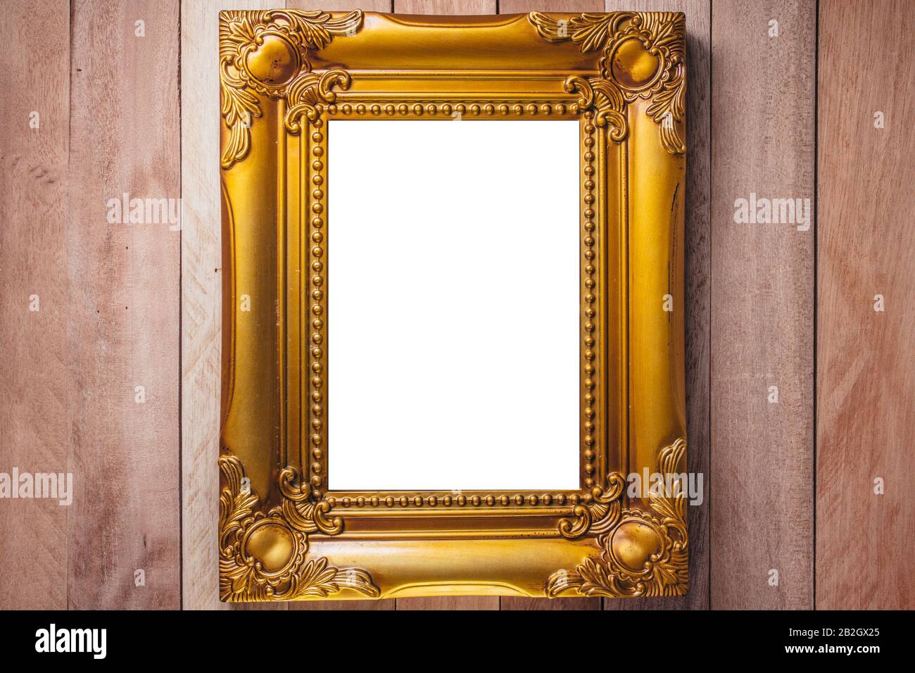 Top view of  Business frame picture working design on wooden background,Wooden vintage frame isolated on wooden background Stock Photo