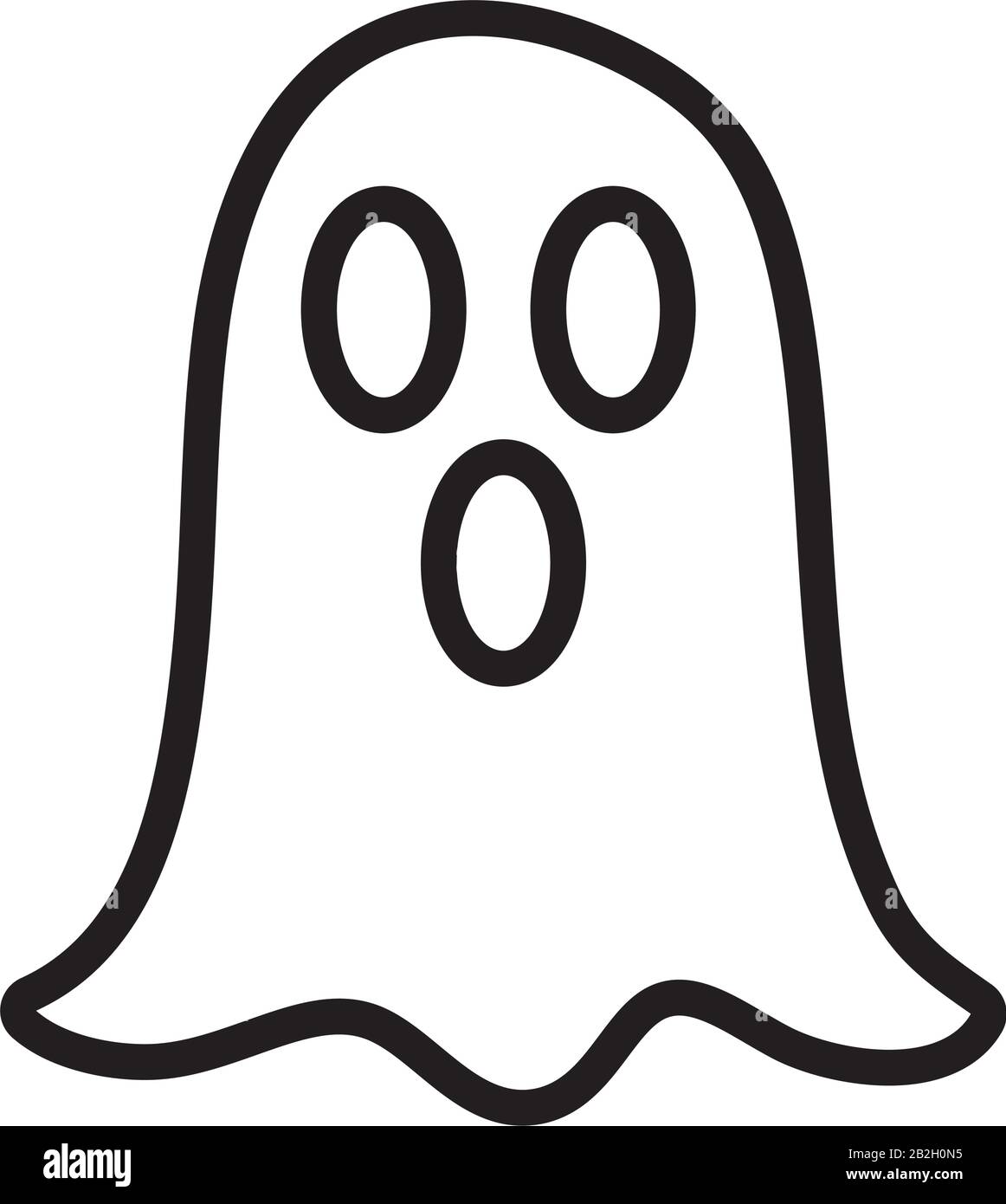 ghost character funny line style icon Stock Vector Image & Art - Alamy