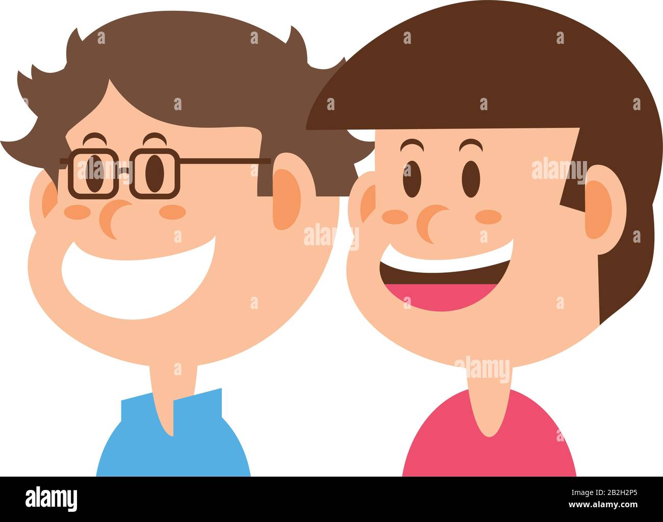 boys smiling on white background vector illustration design Stock ...