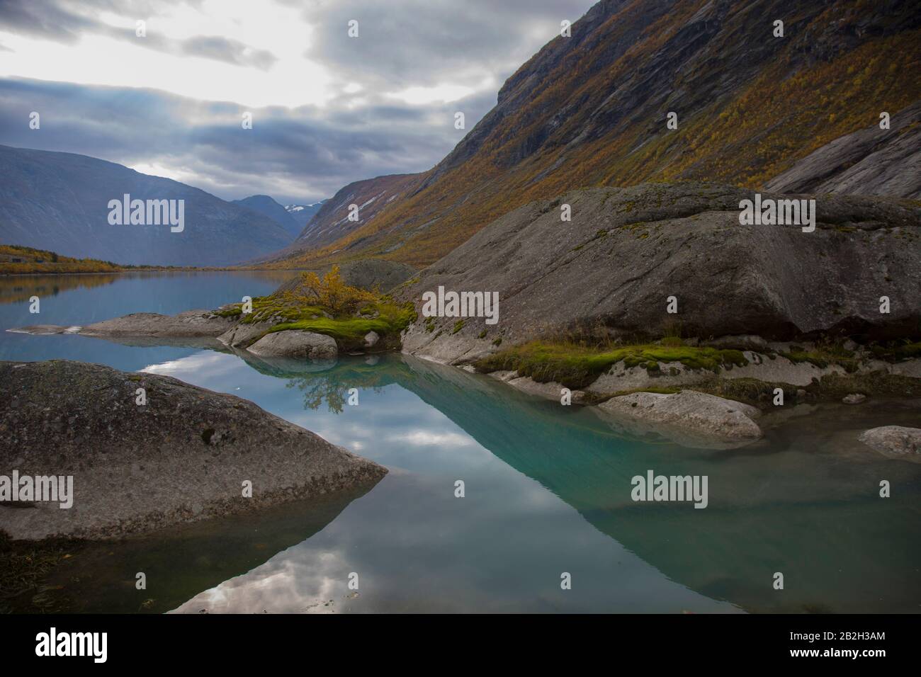 Glacier reflect in melting water in Norway Stock Photo - Alamy