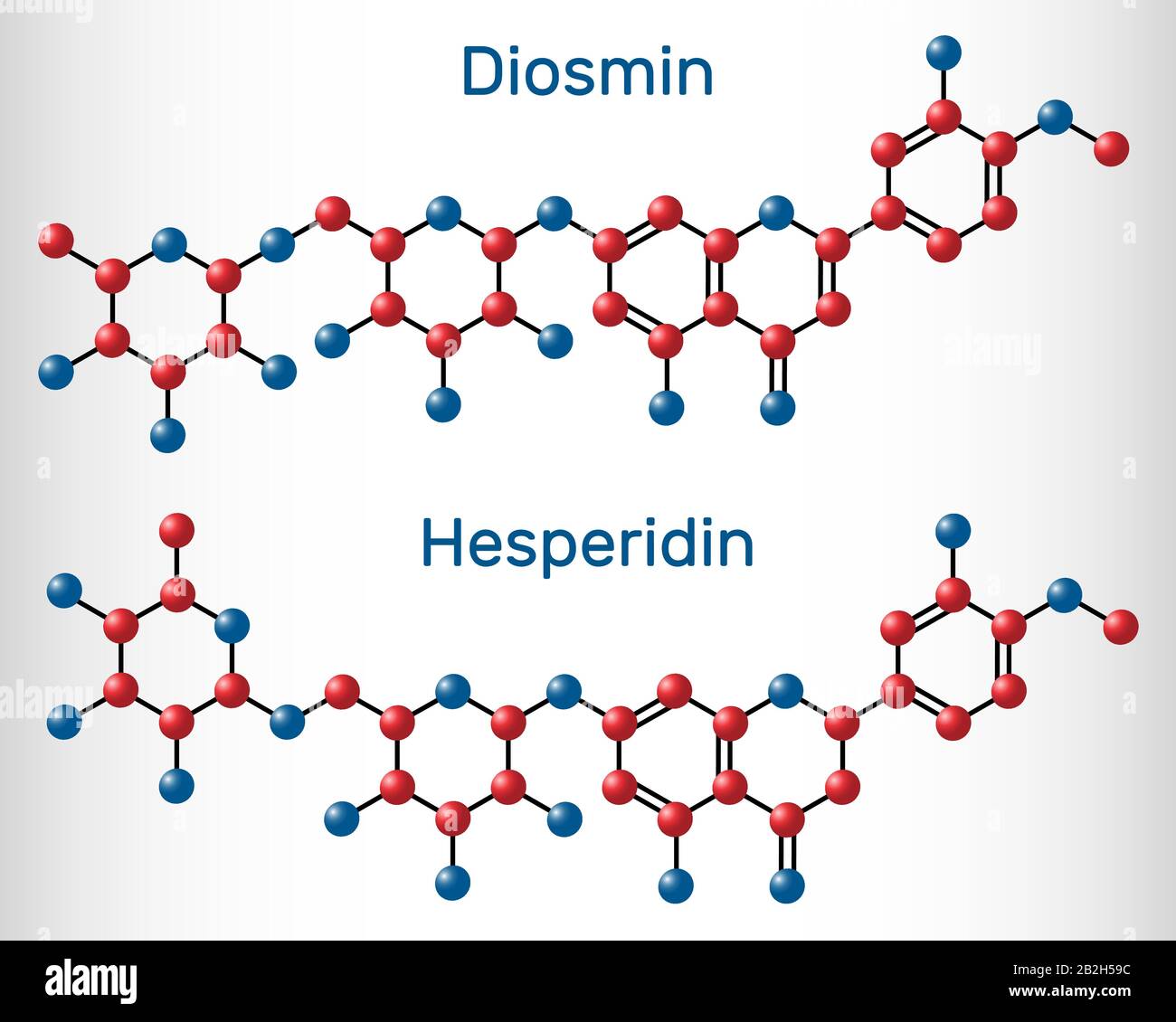 Hesperidin, diosmin, flavonoid molecule. Flavanone glycoside, drugs for