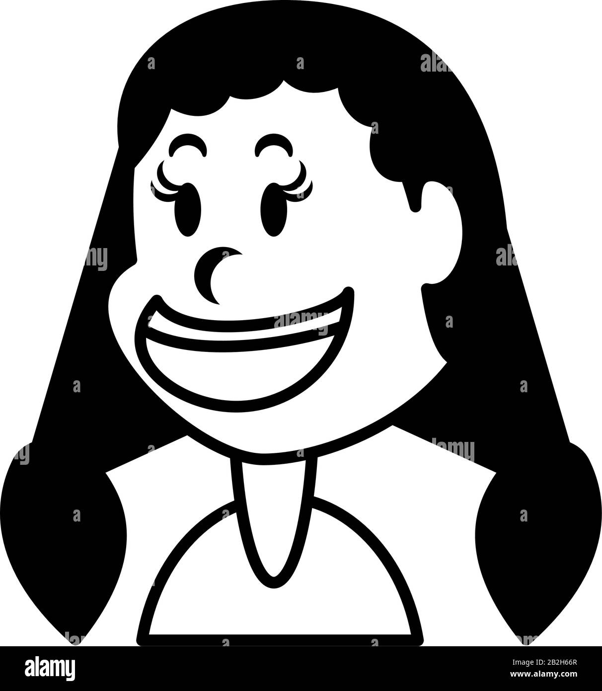 cute girl smiling on white background vector illustration design Stock ...