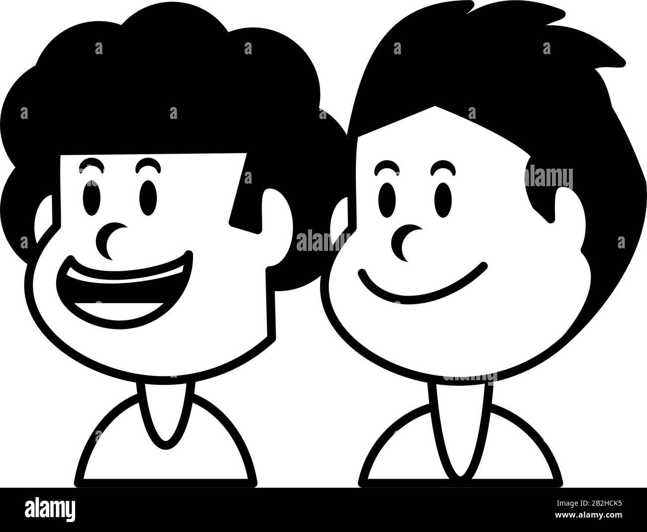 boys smiling on white background vector illustration design Stock ...