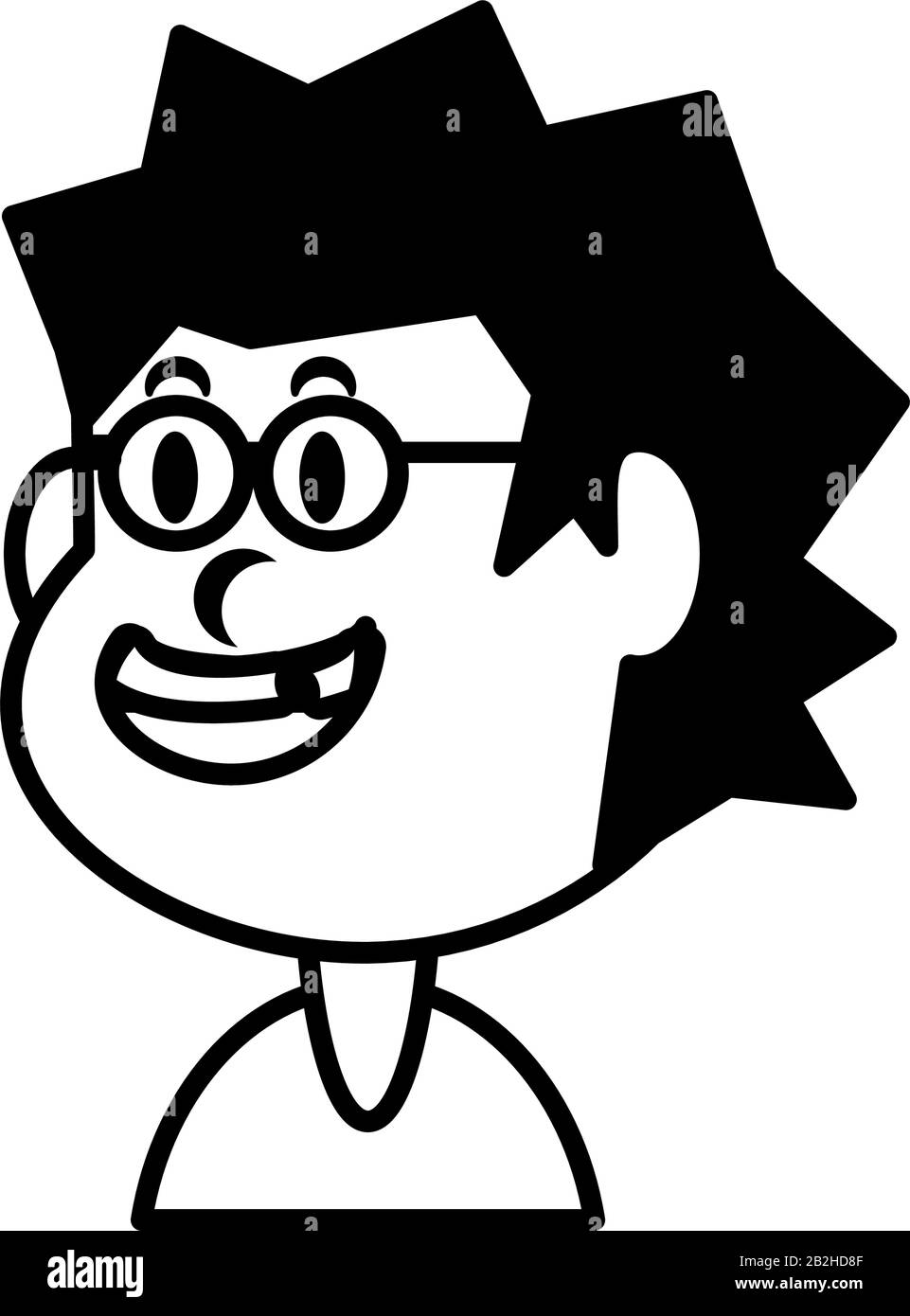 boy smiling on white background vector illustration design Stock Vector ...