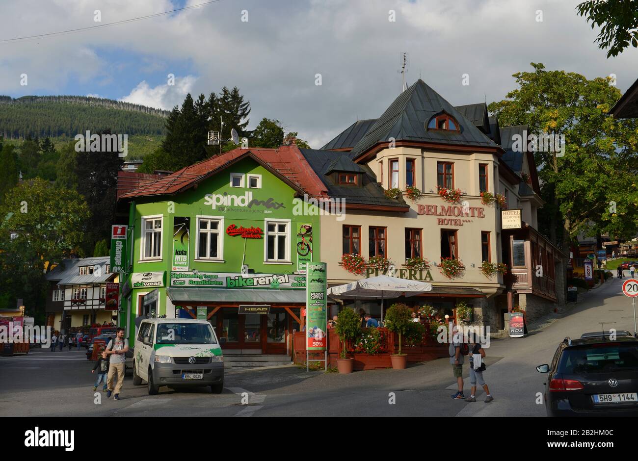 Stadtzentrum, Spindlersmuehle, Tschechien Stock Photo