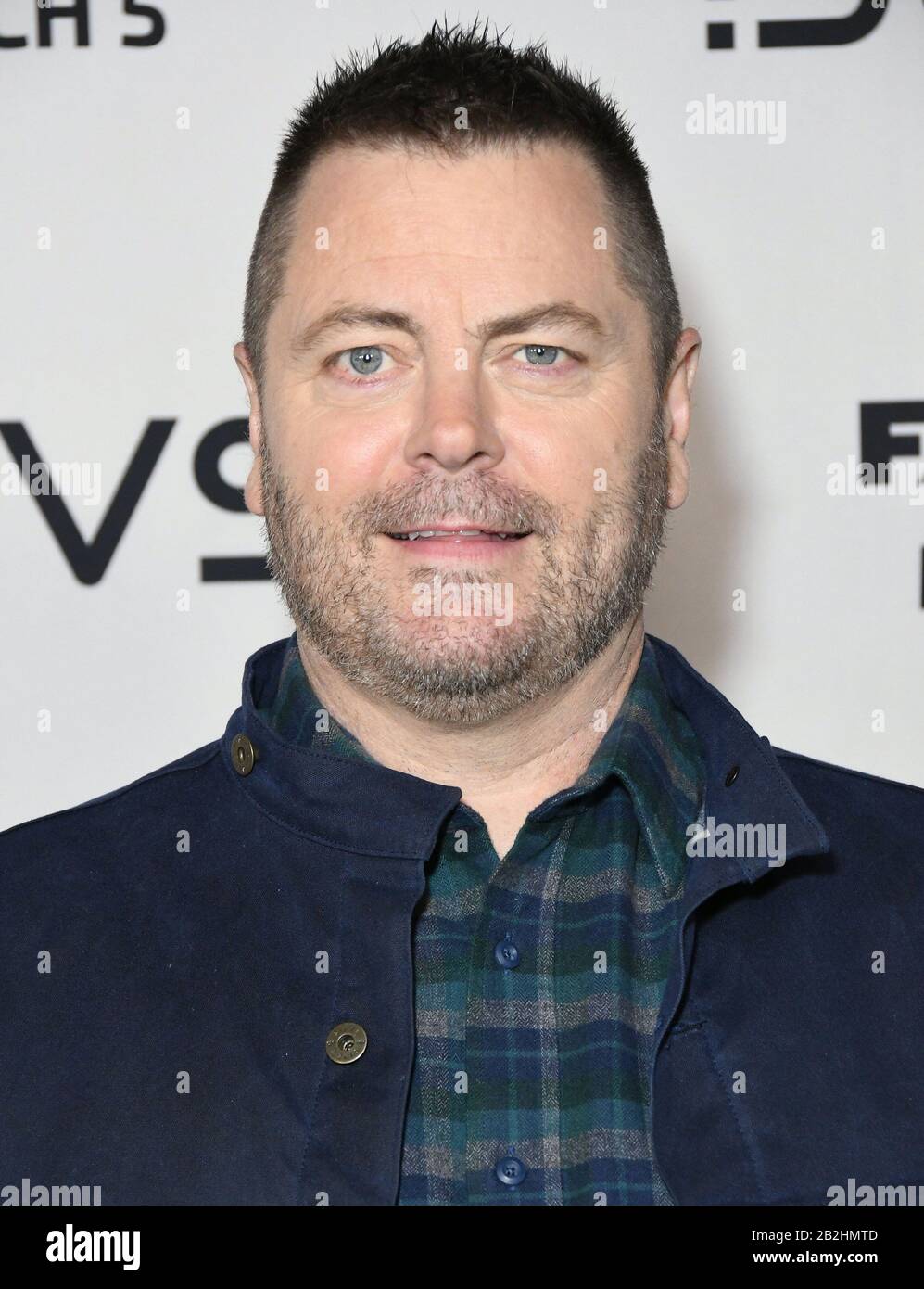 02 March 2020 - Hollywood, California - Nick Offerman. FX's 'Devs' Los Angeles Premiere held at Arclight Hollywood . Photo Credit: Birdie Thompson/AdMedia /MediaPunch Stock Photo