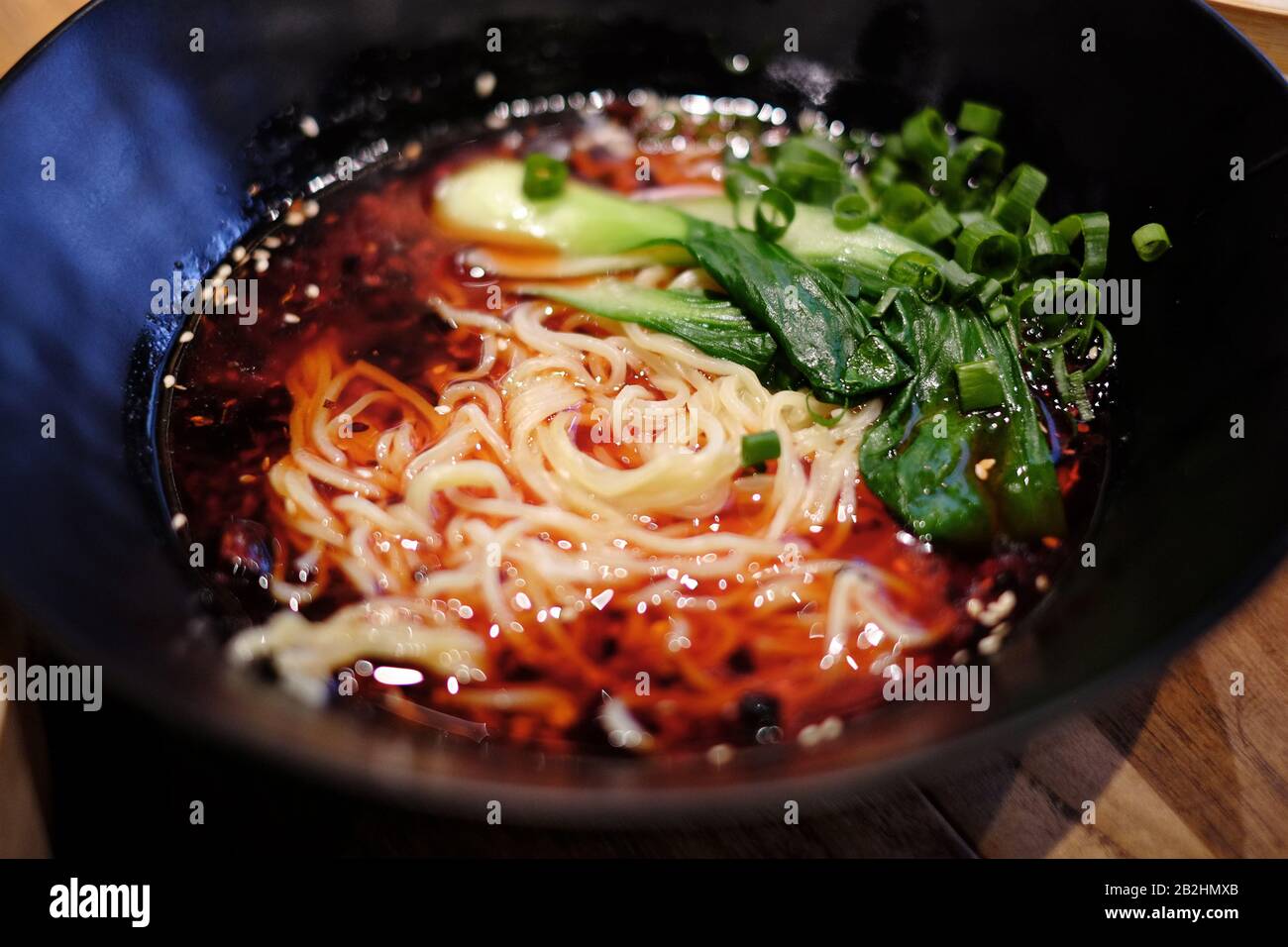 Asian soup, Spicy Noodles with Bok Choy, Chinese Food, Sydney