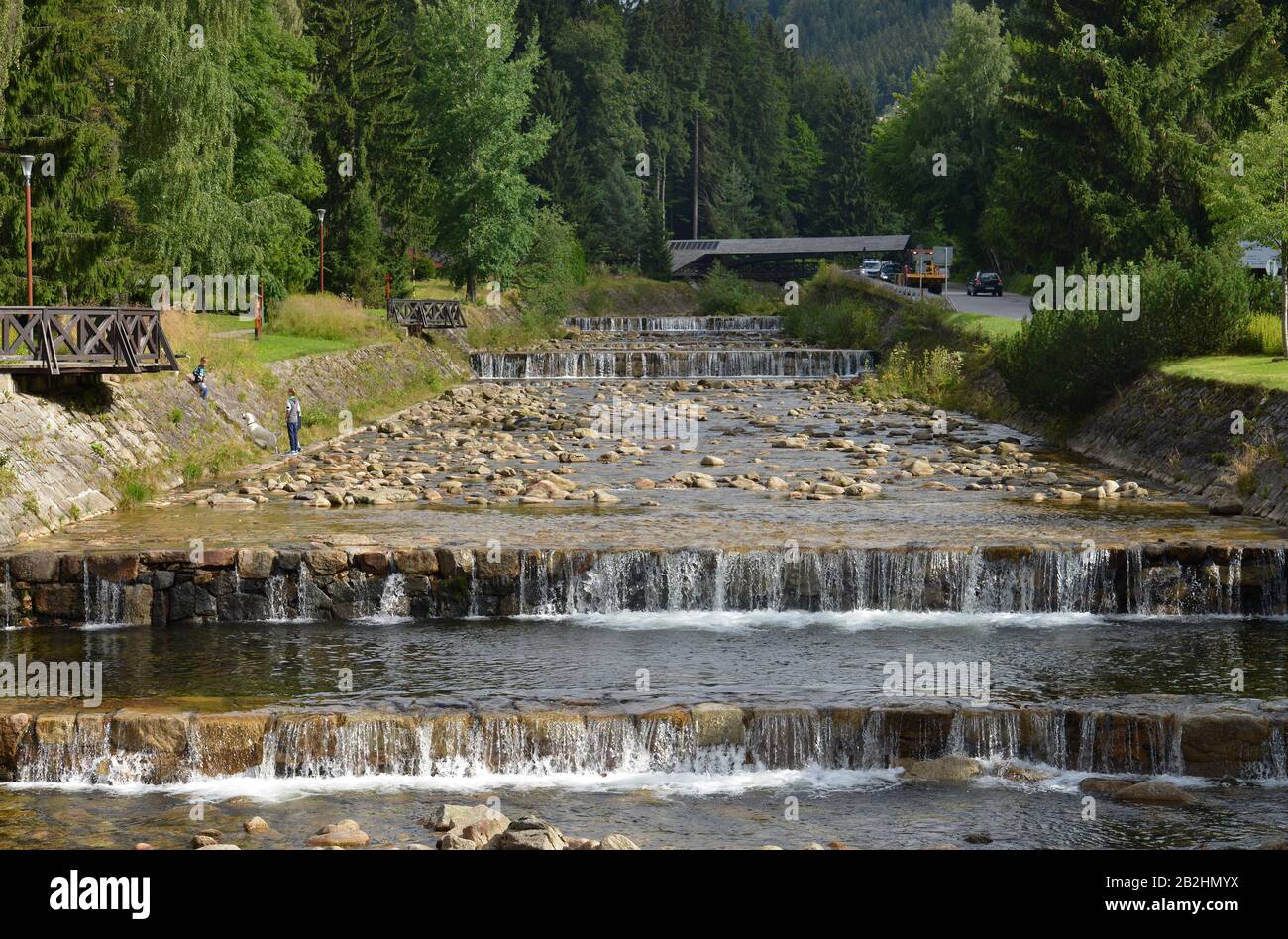 Kaskade, Elbe, Riesengebirge, Tschechien Stock Photo