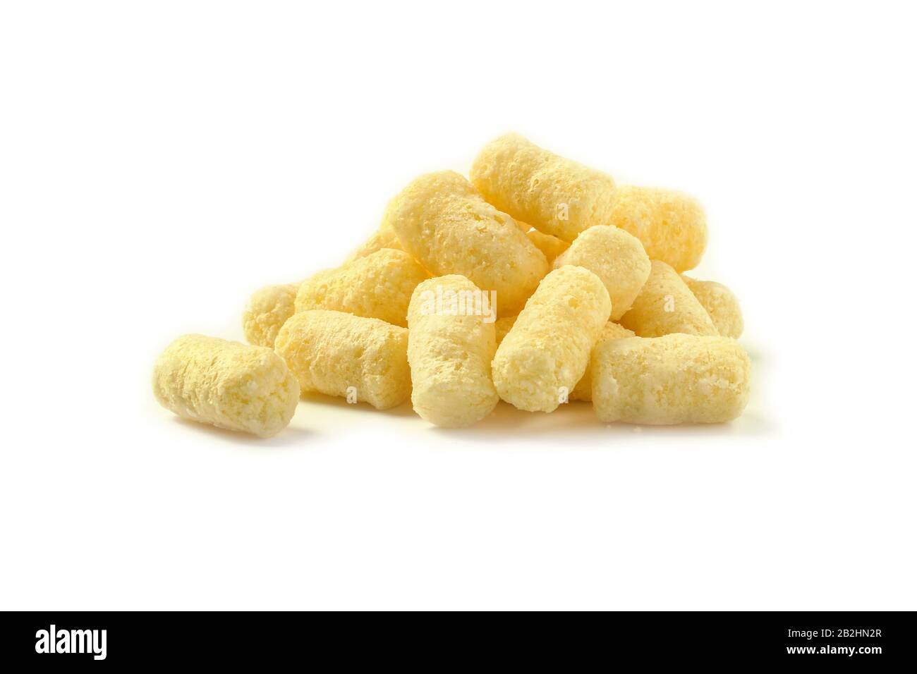 Handful of corn sticks isolated on white Stock Photo