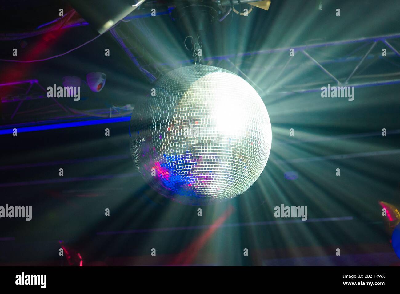 Abstract background from a night club. party lights disco ball Stock Photo