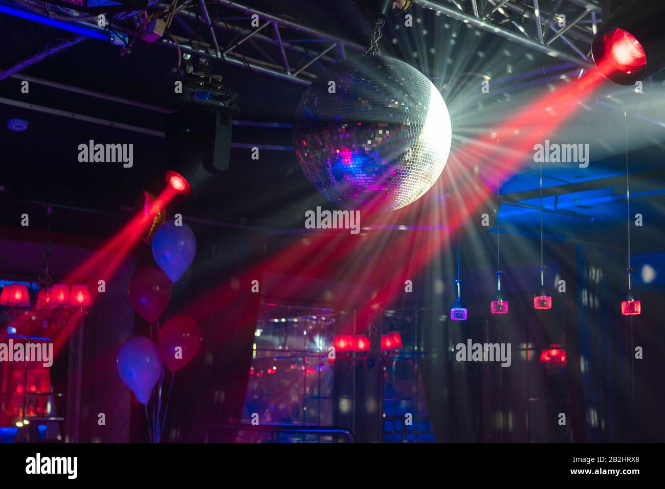 Abstract background from a night club. party lights disco ball Stock Photo