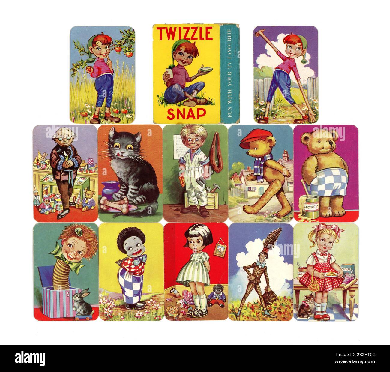 Twizzle - Snap. Children's card game (1957 - 1959) Stock Photo