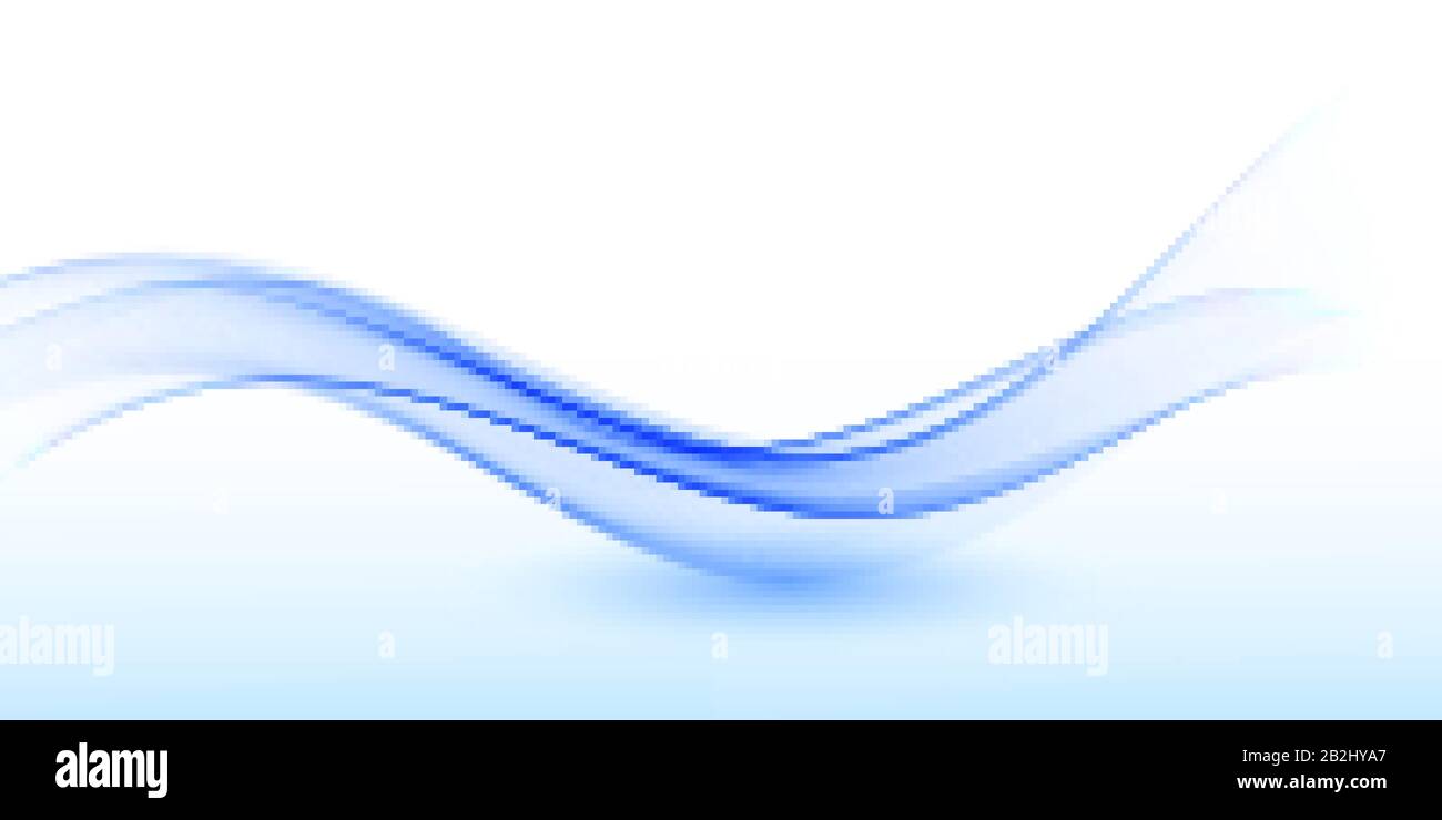 Abstract blue wave vector background Flow blue wave Stock Vector