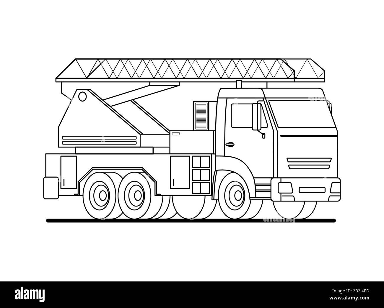 Featured image of post Fire Engine Cartoon Black And White / Fire engine on white free vector.