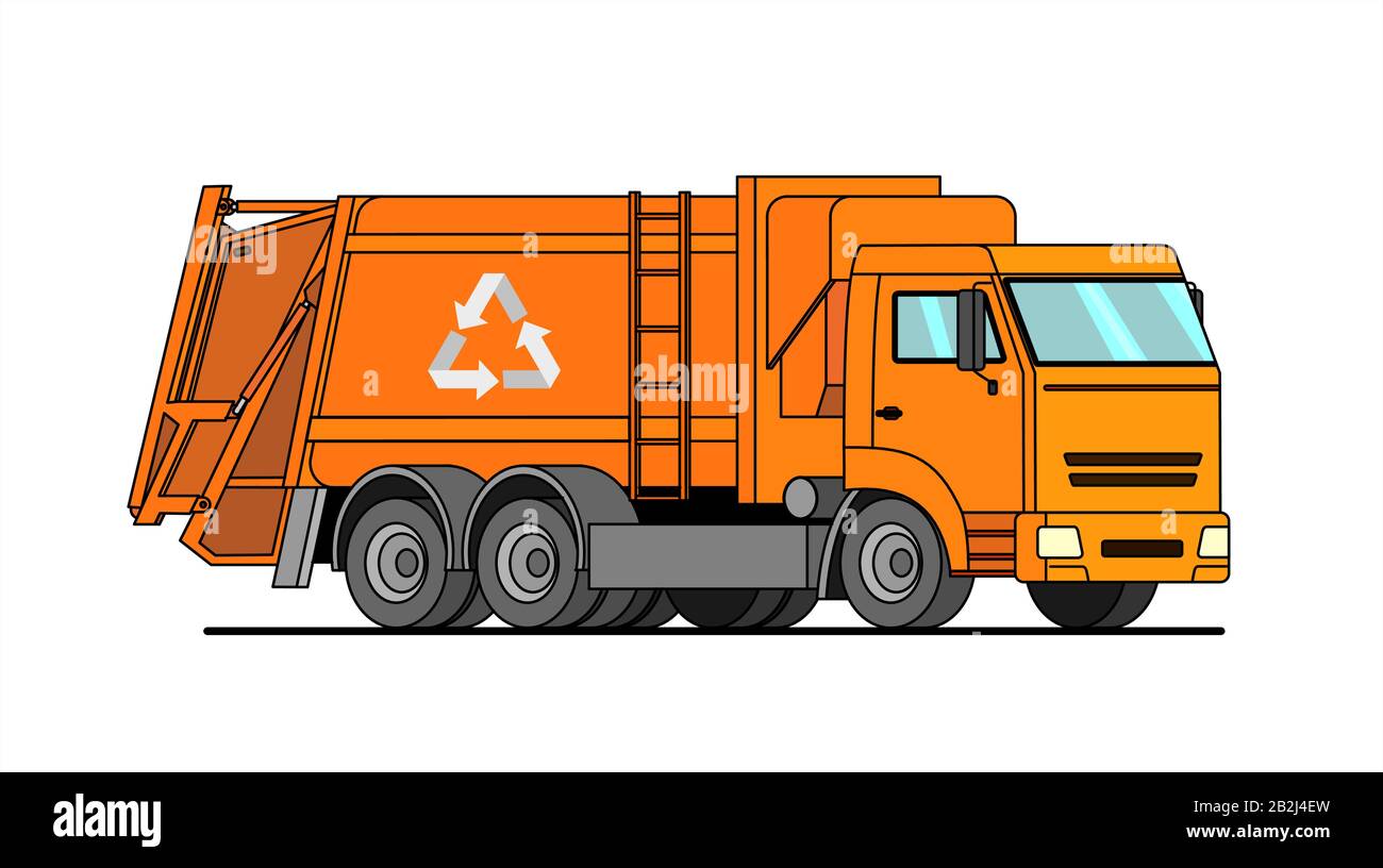 garbage truck Stock Vector