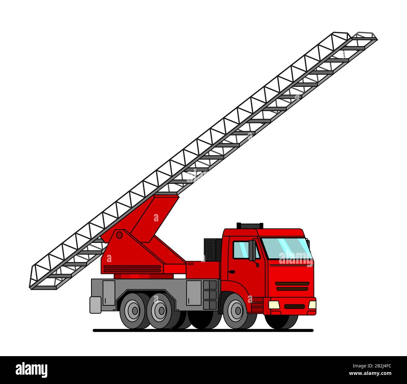 Ladder Fire Truck Clip Art Fire Truck Illustration Fire Truck