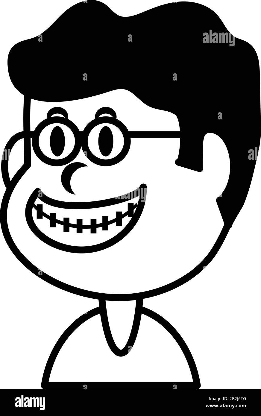 boy smiling on white background vector illustration design Stock Vector ...