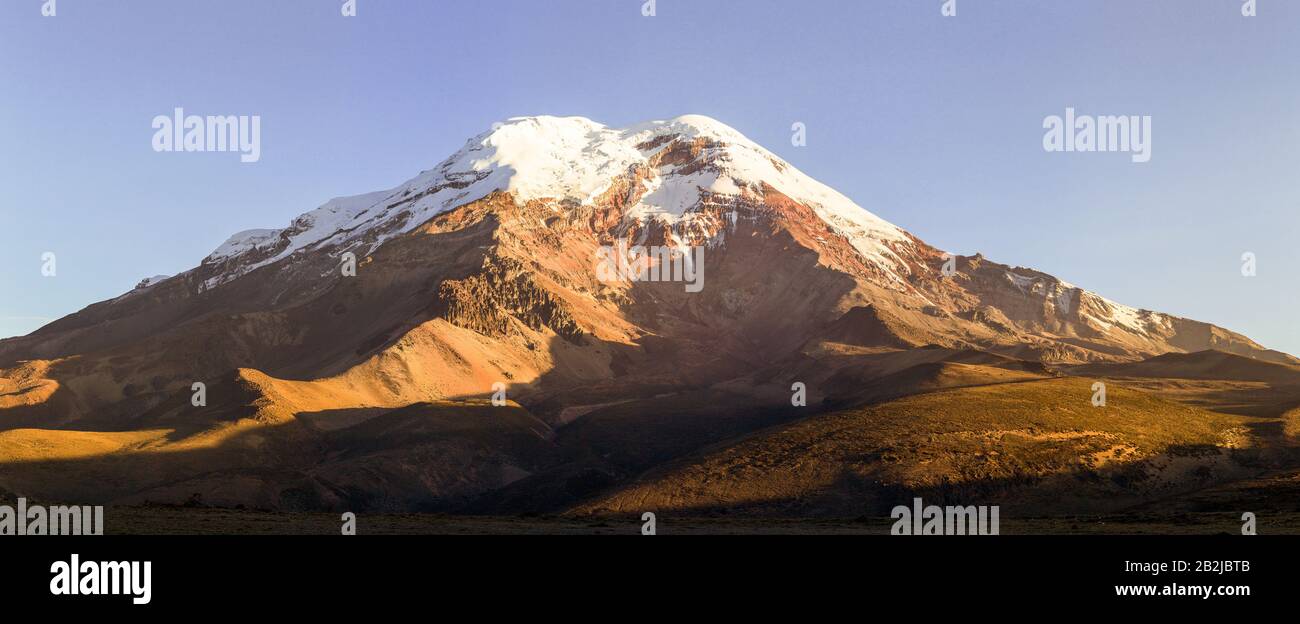 Chimborazo Vulcan Ecuador While Is Not The High Mountain By Elevation Above Sea Straight Its Location Along The Central Bulge Makes Its Height The Clo Stock Photo