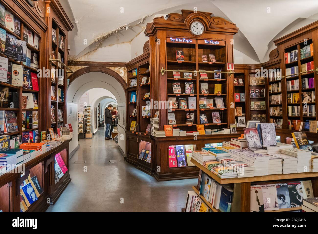 Livraria Bertrand is the oldest operating bookstore in the world, found in 1732 in Lisbon Portugal Stock Photo