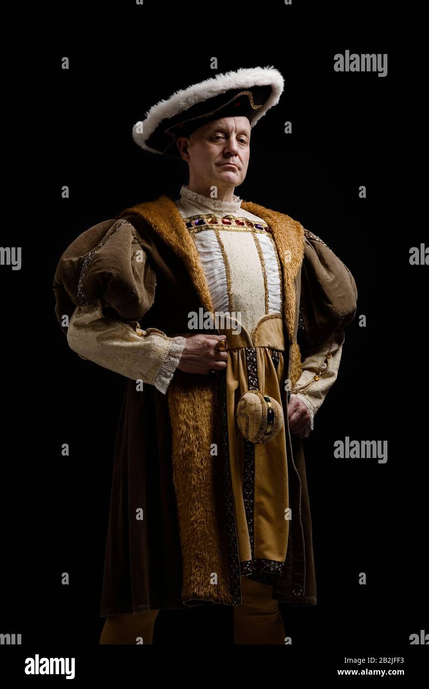 Portrait of King Henry VIII in historical costume Stock Photo - Alamy