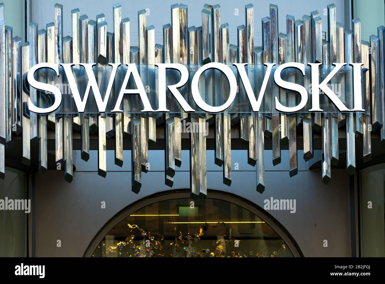Frankfurt, Germany: 03/01/2020: Swarovski shop in Frankfurt/ Main. It is an  Austrian producer of luxury cut lead glass (crystal), founded at 1895 Stock  Photo - Alamy