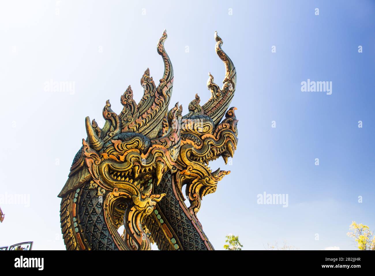 Thai naja on the blue sky Stock Photo