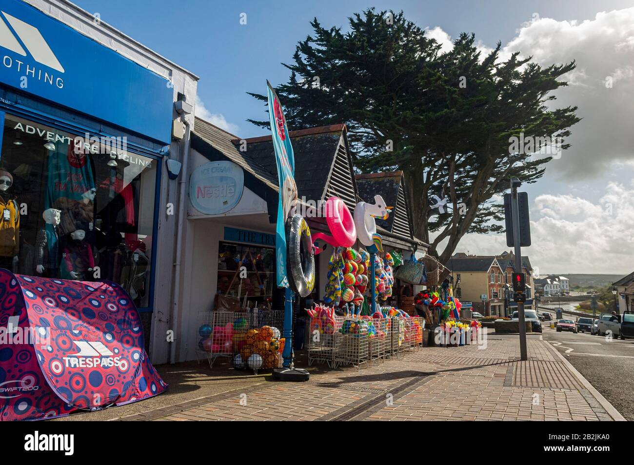 Bude town centre Stock Photo Alamy