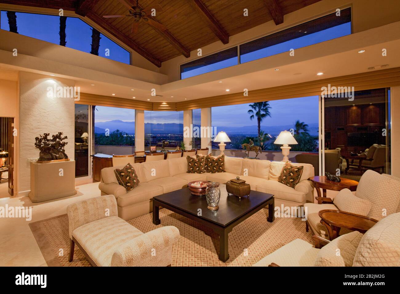 Living room interior of luxury villa Stock Photo - Alamy