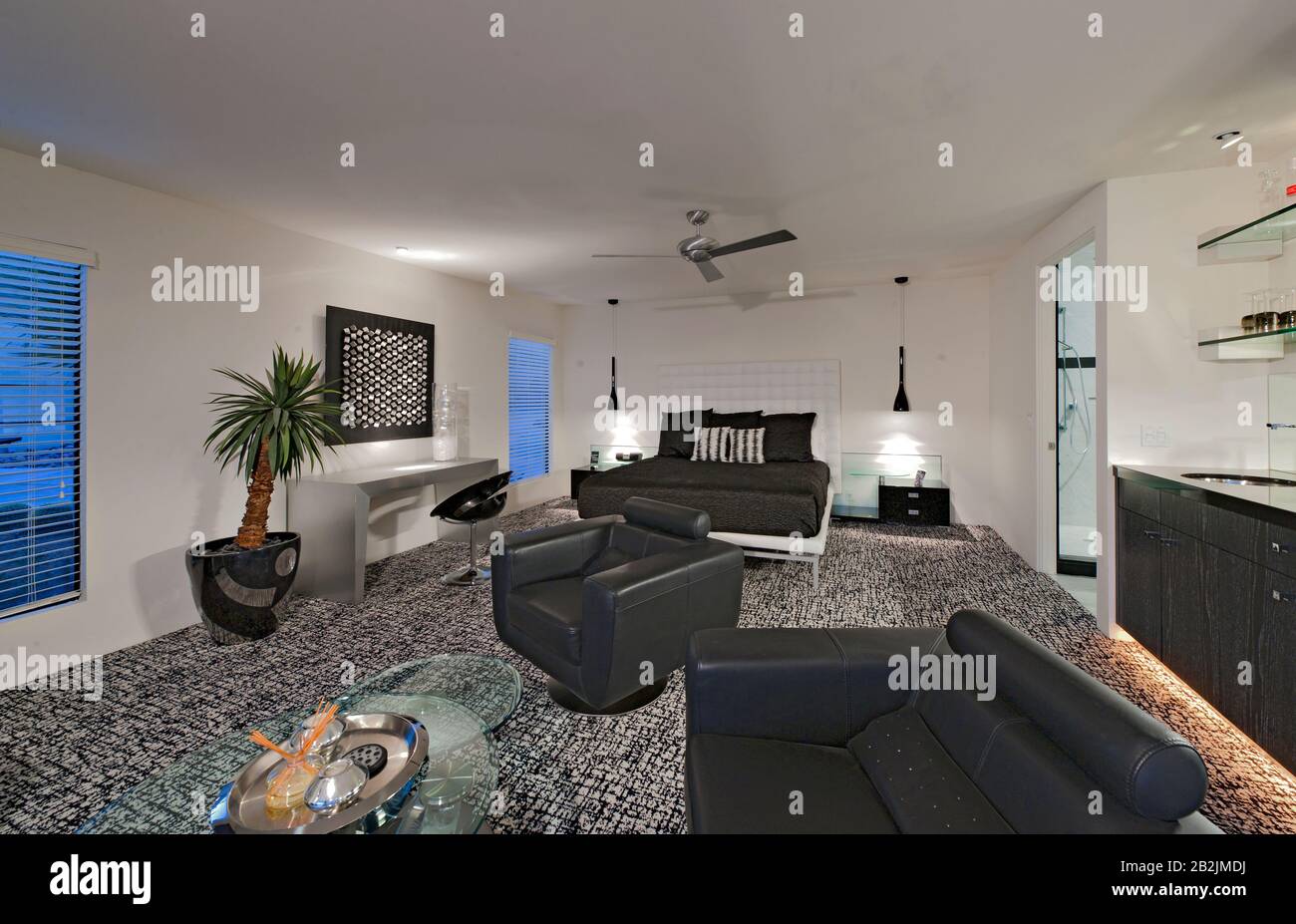 Modern living room in mansion Stock Photo - Alamy