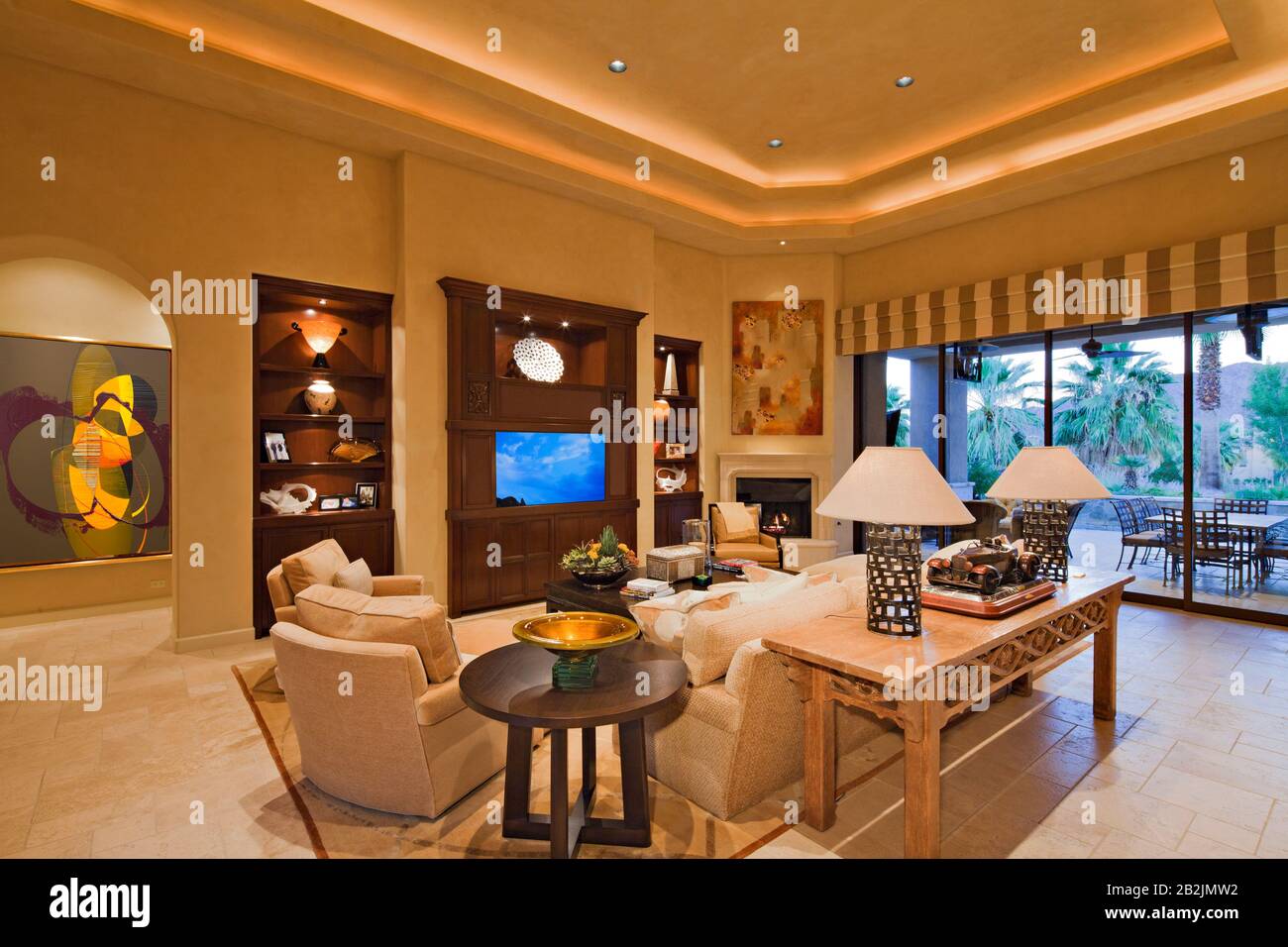 Living room interior of manor house Stock Photo - Alamy