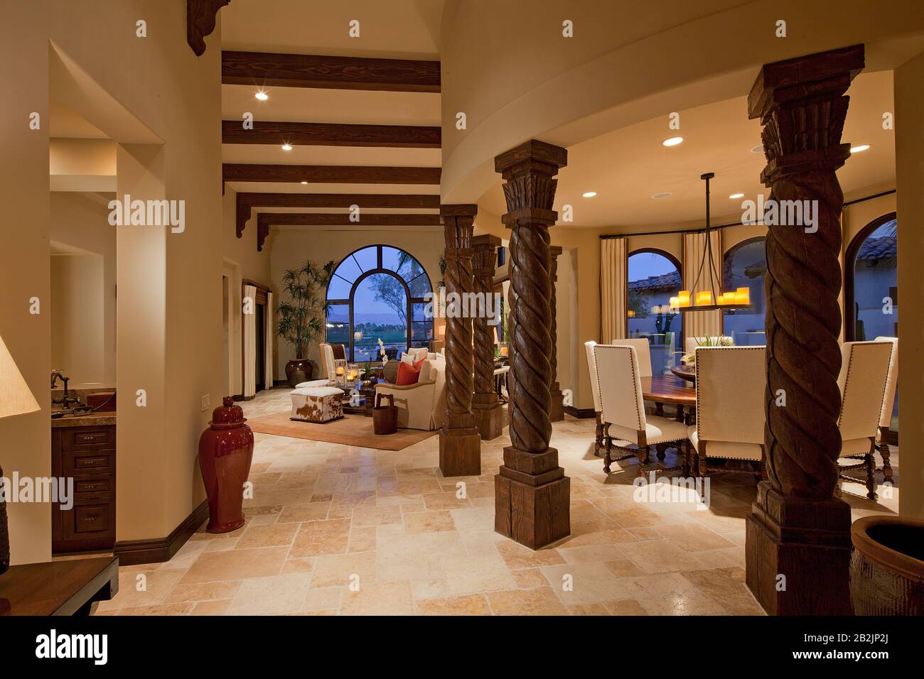 Interior design of modern living room in luxury villa Stock Photo - Alamy