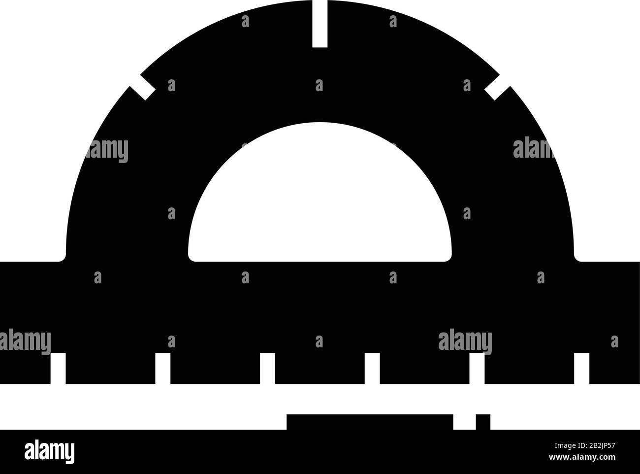 Measurement tool black icon, concept illustration, vector flat symbol, glyph sign. Stock Vector