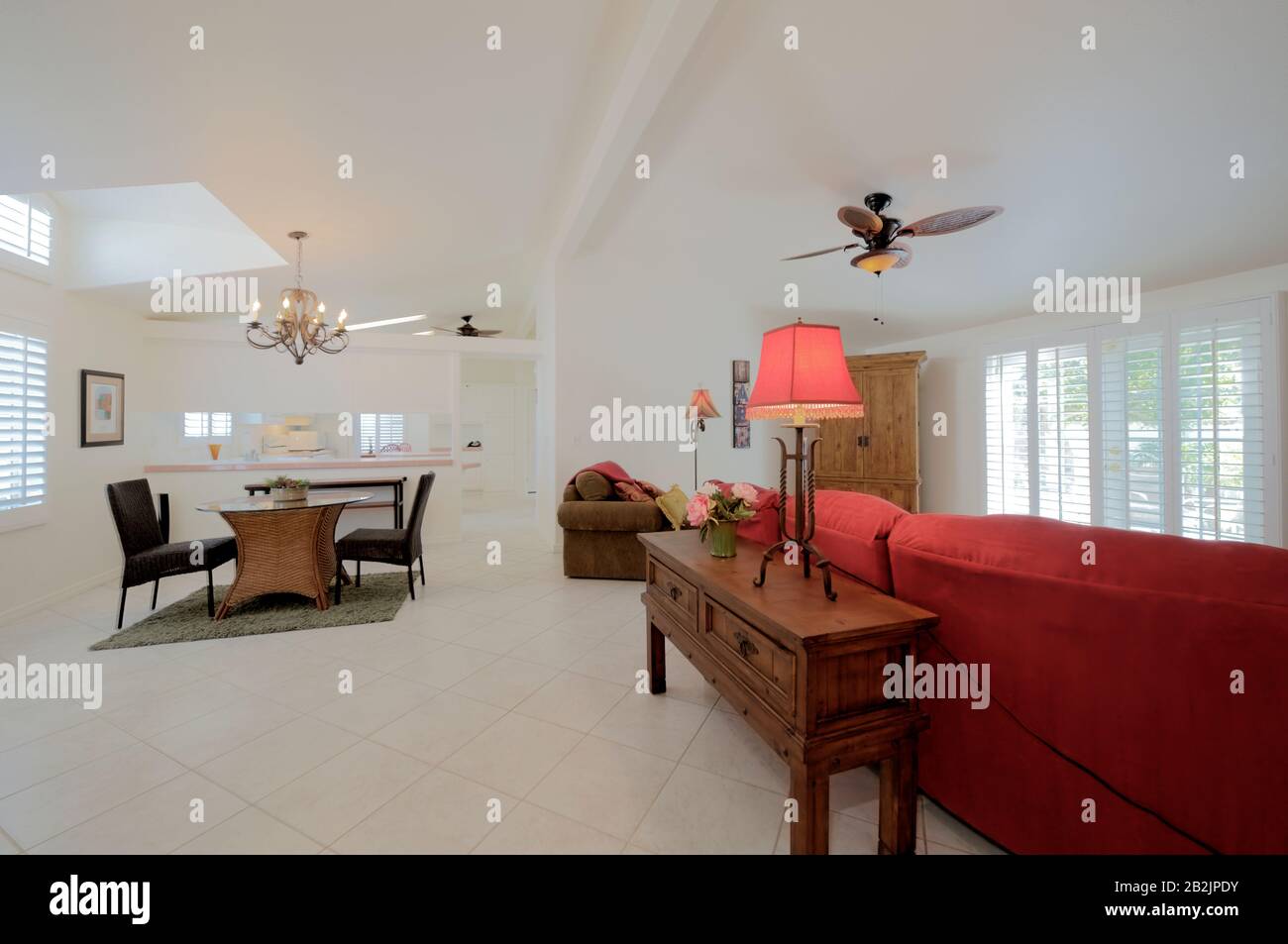 Modern living room interior with dining table and chair Stock Photo - Alamy