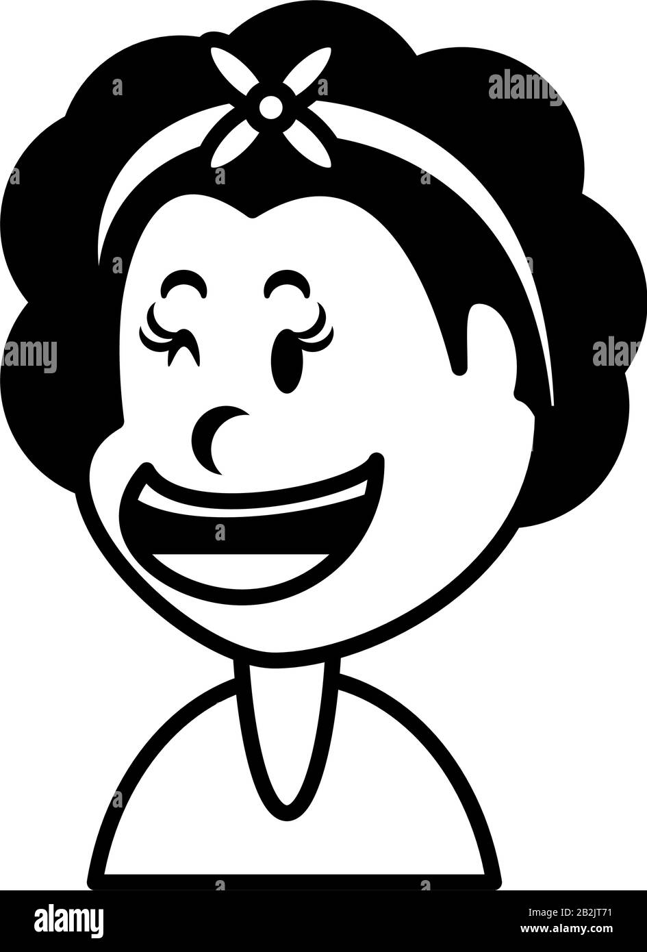 cute girl smiling on white background vector illustration design Stock ...