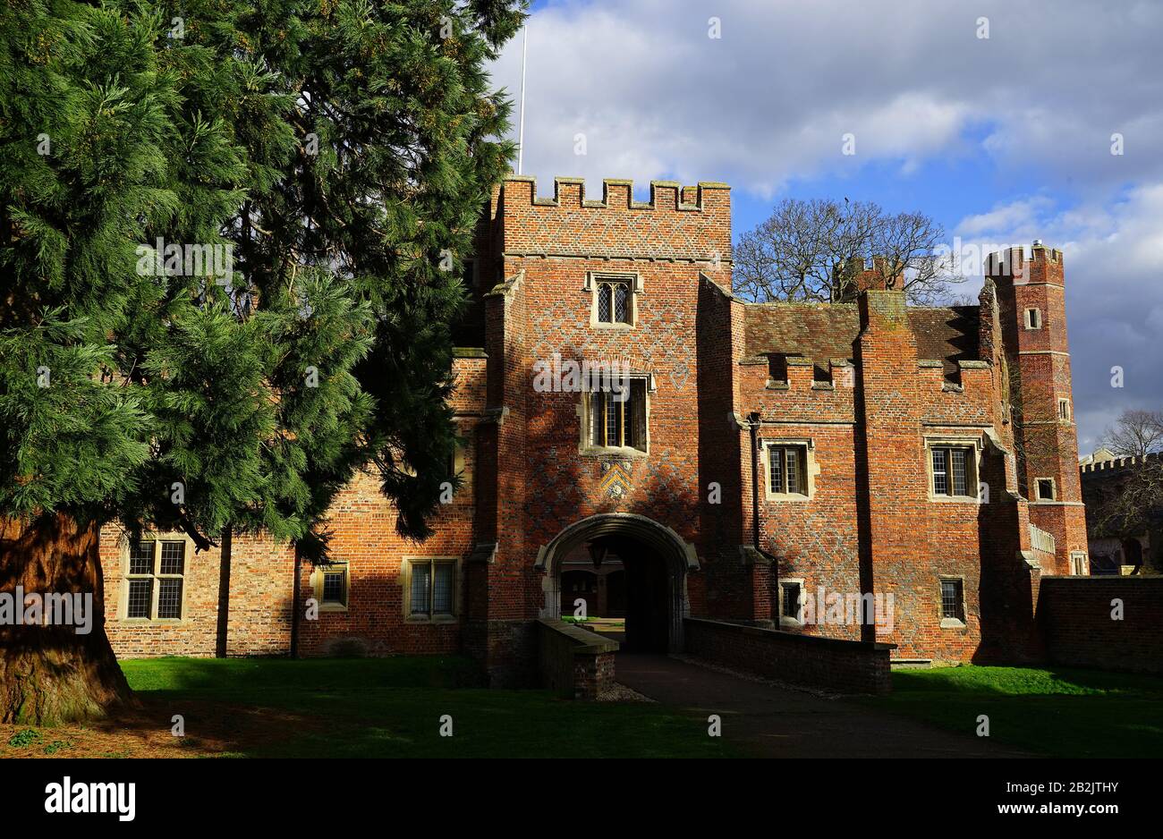 Buckden Towers - historic former bishop's palace in Cambridgeshire Stock Photo