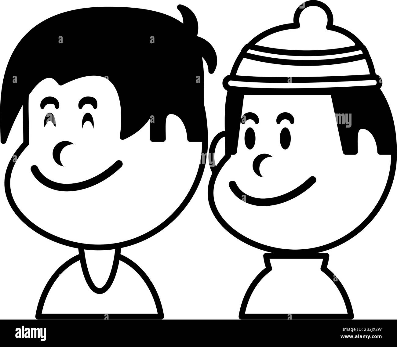 boys smiling on white background vector illustration design Stock ...